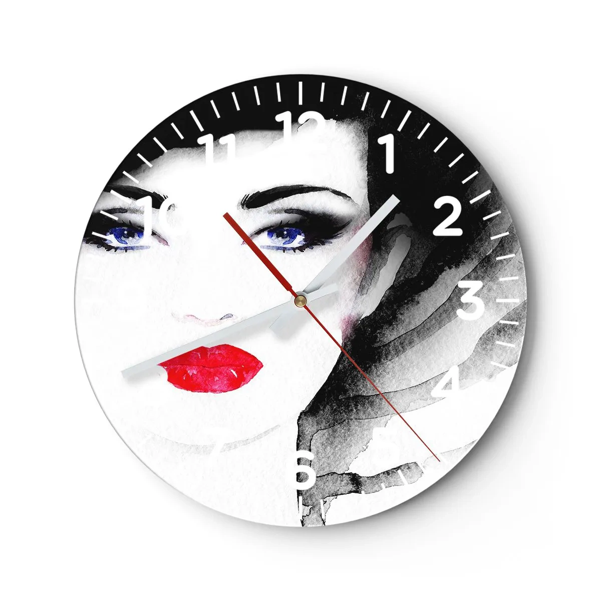 Horloge murale - Pendule murale - Elle repousse et attire - 40x40 cm