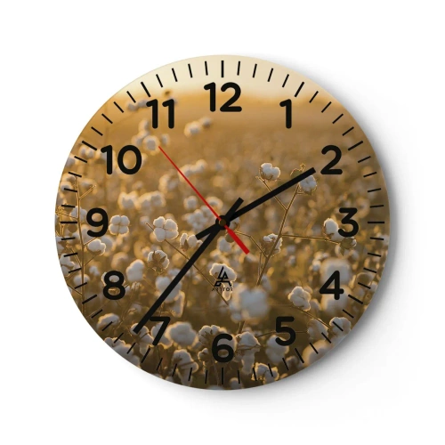 Horloge murale - Pendule murale - Champ moelleux - 30x30 cm