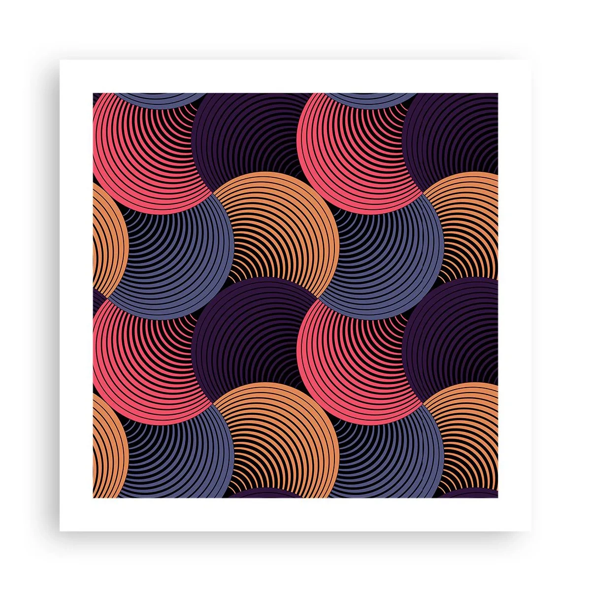 Affiche - Poster - Dans un rythme circulaire - 50x50 cm