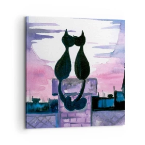 Impression sur toile - Image sur toile - Rendez-vous sous la lune - 60x60 cm