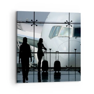 Impression sur toile - Image sur toile - Vis-à-vis de l'aéroport - 70x70 cm