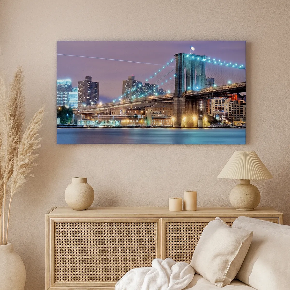 Impression sur toile - Image sur toile - Depuis de nombreuses années le pont de Brooklyn - 30x30 cm