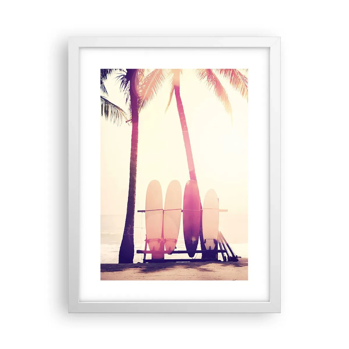 Affiche dans un cadre blanc - Poster - Ca va être une journée magnifique - 30x40 cm