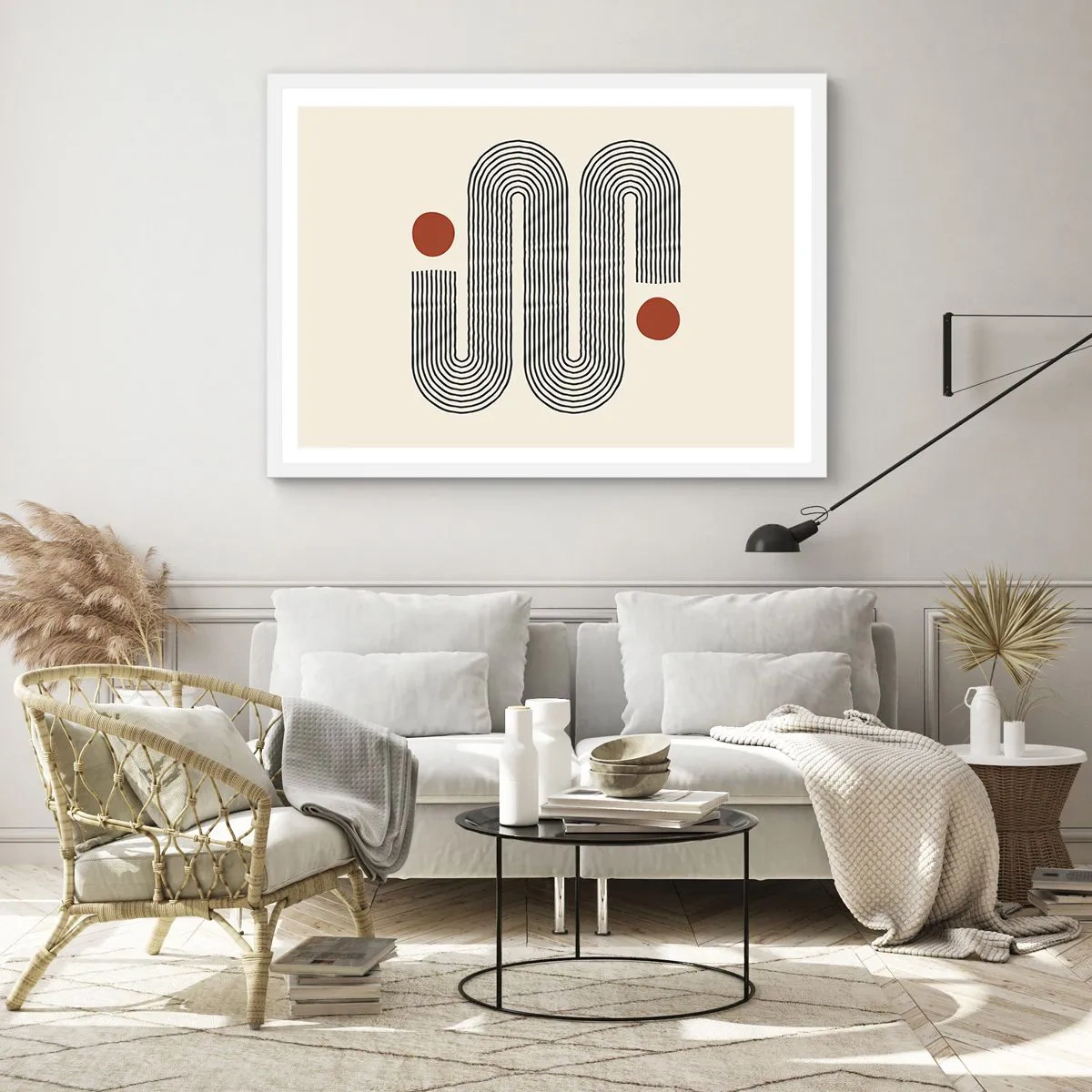 Affiche dans un cadre blanc - Poster - Du début à la fin - 100x70 cm