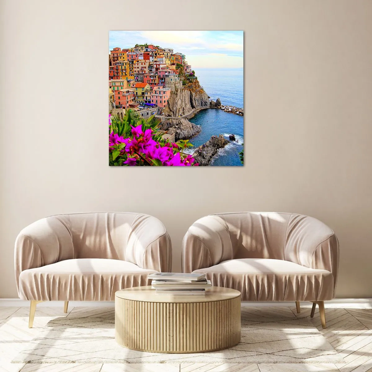 Impression sur verre - Image sur verre - La ville qui rit - 70x70 cm