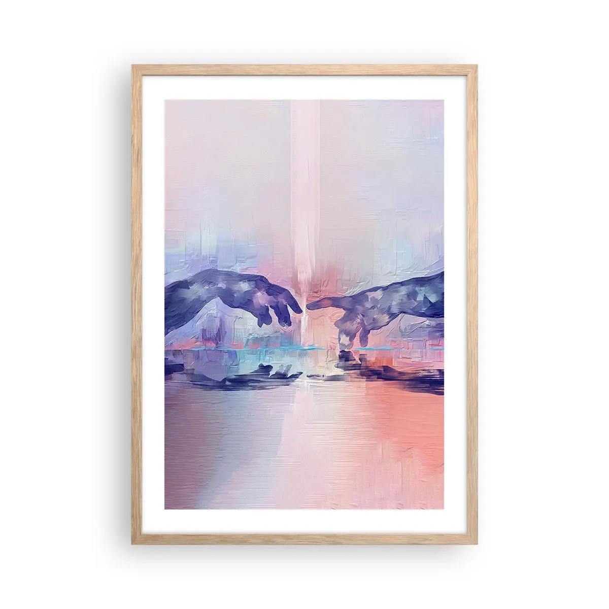 Affiche dans un chêne clair - Poster - Divine étincelle de vie - 50x70 cm