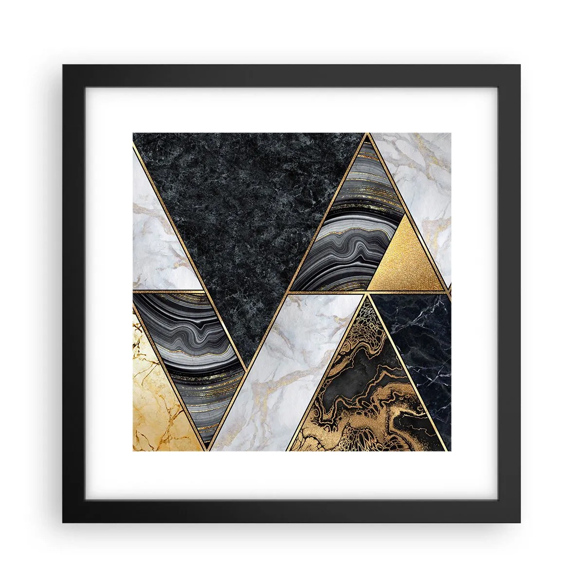 Affiche dans un cadre noir - Poster - Pierre après pierre - 30x30 cm