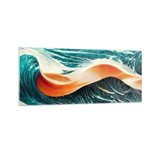 Impression sur verre - Image sur verre - Le rêve d'un surfeur - 100x40 cm