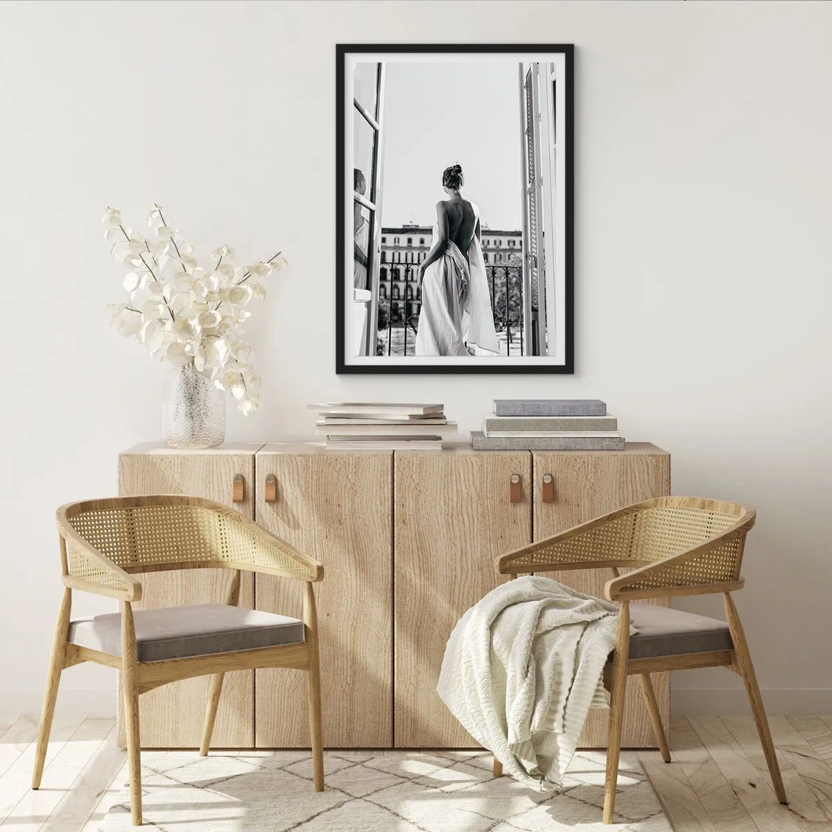 Affiche dans un cadre noir - Poster - Eveil des pensées - 40x50 cm