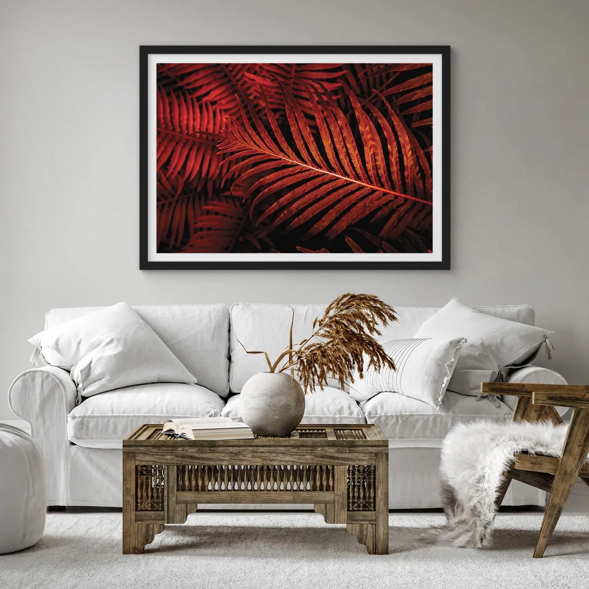 Affiche dans un cadre noir - Poster - Chaleur de la vie - 50x40 cm
