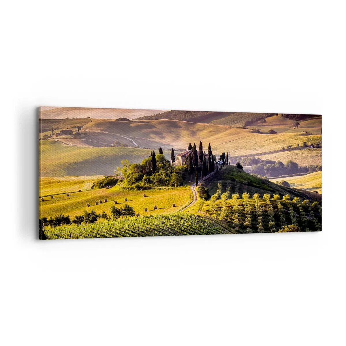 Impression sur toile - Image sur toile - Arcadie - le paysage toscan - 100x40 cm