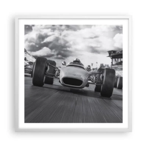 Affiche dans un cadre blanc - Poster - Puissance! - 60x60 cm