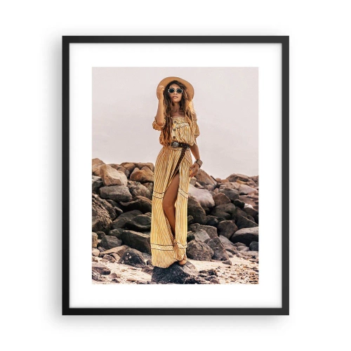 Affiche dans un cadre noir - Poster - La magie des pierres - 40x50 cm