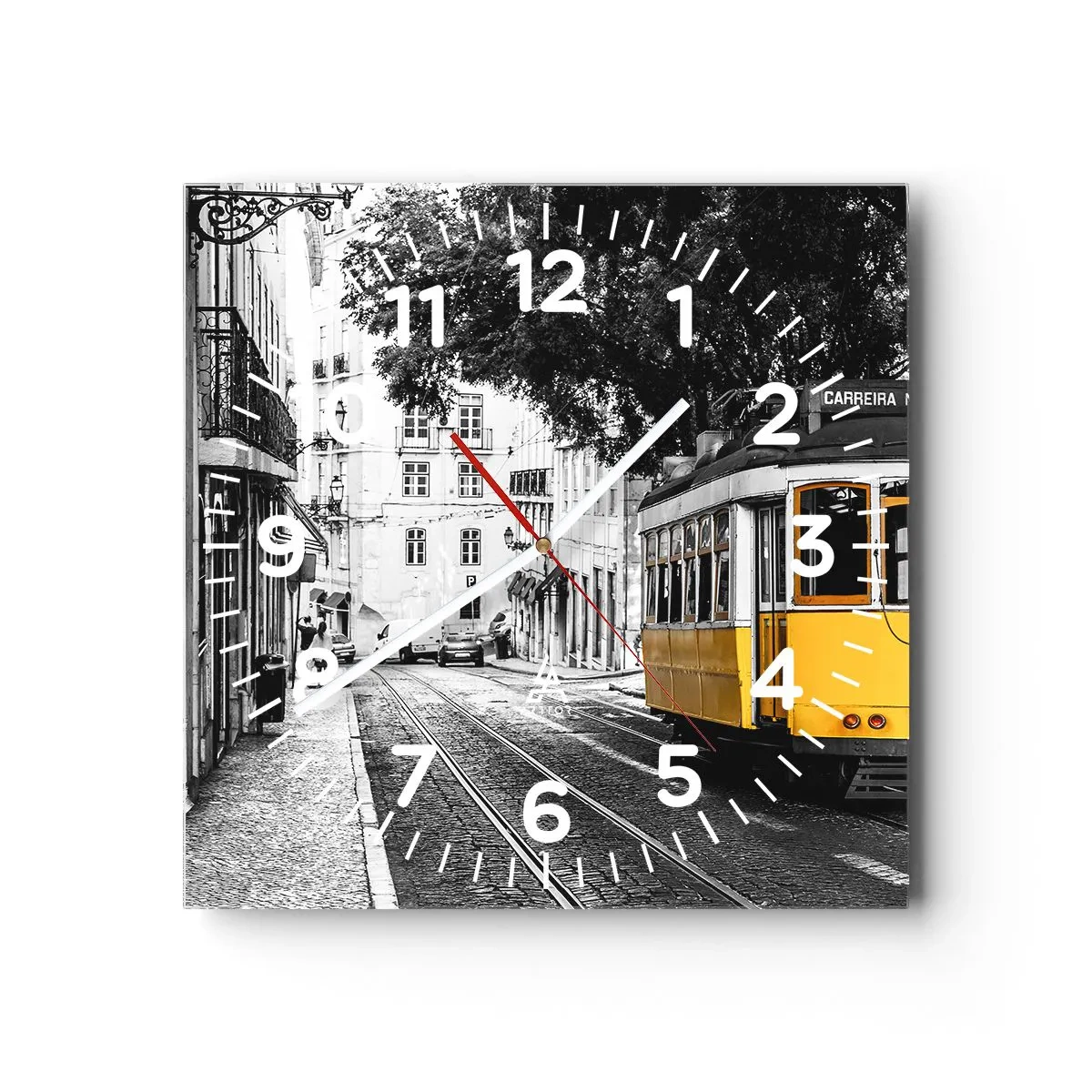 Horloge murale - Pendule murale - Et du fado en arrière-plan - 40x40 cm