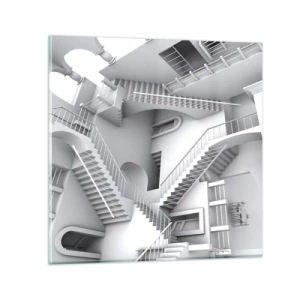 Impression sur verre - Image sur verre - Paradoxes spatiaux - 30x30 cm