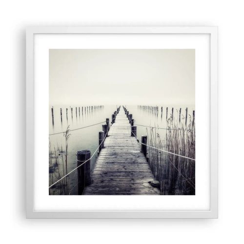 Affiche dans un cadre blanc - Poster - Plongez dans la paix - 40x40 cm