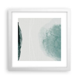 Affiche dans un cadre blanc - Poster - Rencontre avec le brouillard - 30x30 cm