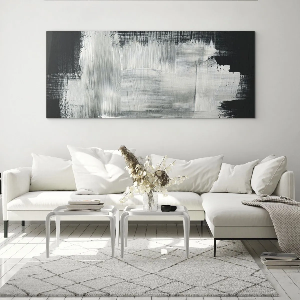 Impression sur verre - Image sur verre - Tissé à la verticale et à l'horizontale - 90x30 cm