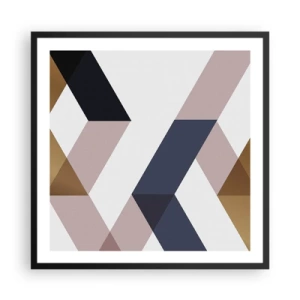 Affiche dans un cadre noir - Poster - Plats et angles - 60x60 cm