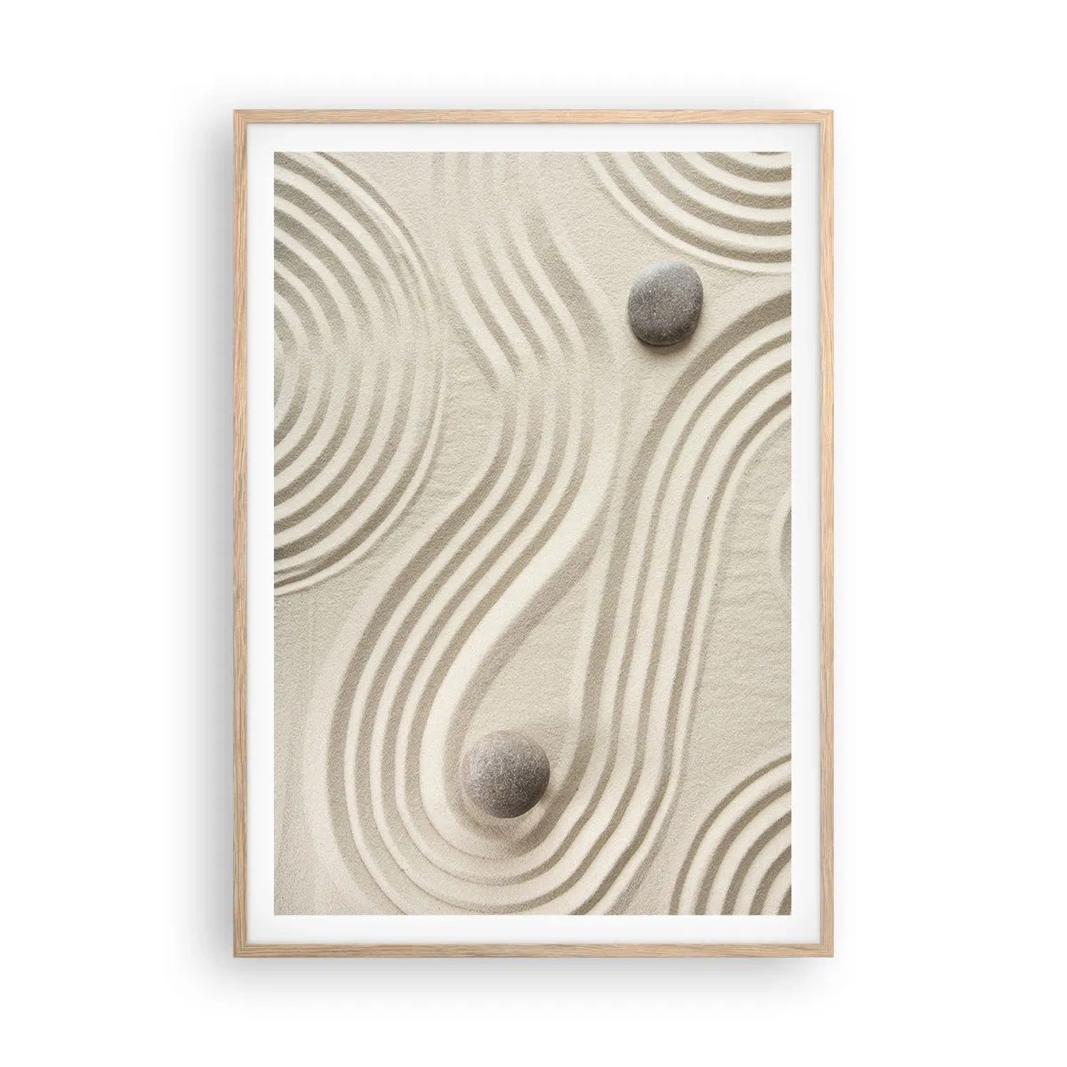 Affiche dans un chêne clair - Poster - Touche de chaleur - 70x100 cm