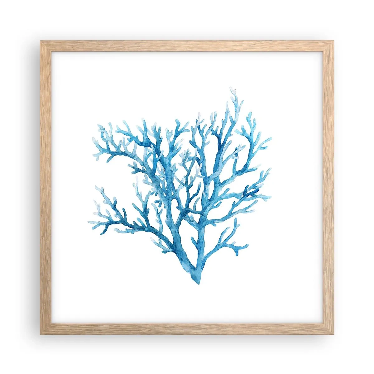 Affiche dans un chêne clair - Poster - Filigrane nautique - 40x40 cm
