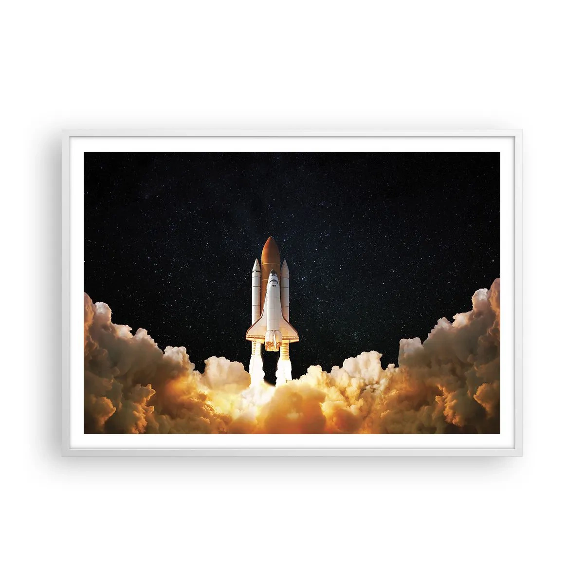 Affiche dans un cadre blanc - Poster - Ad astra! - 100x70 cm