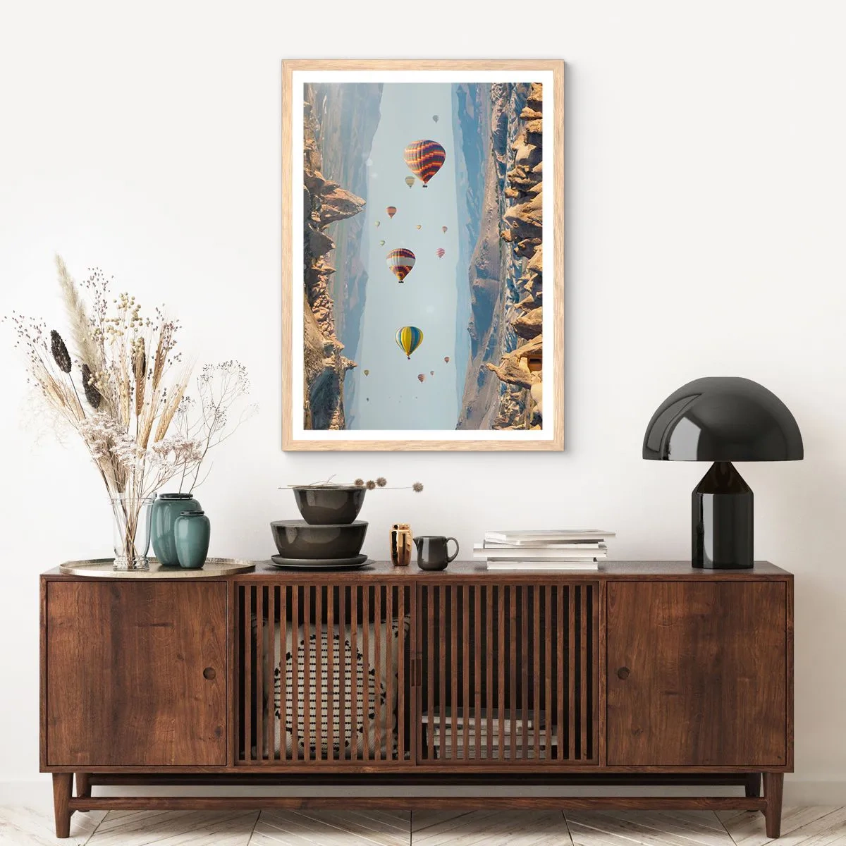 Affiche dans un chêne clair - Poster - Ici, tout est possible - 30x40 cm