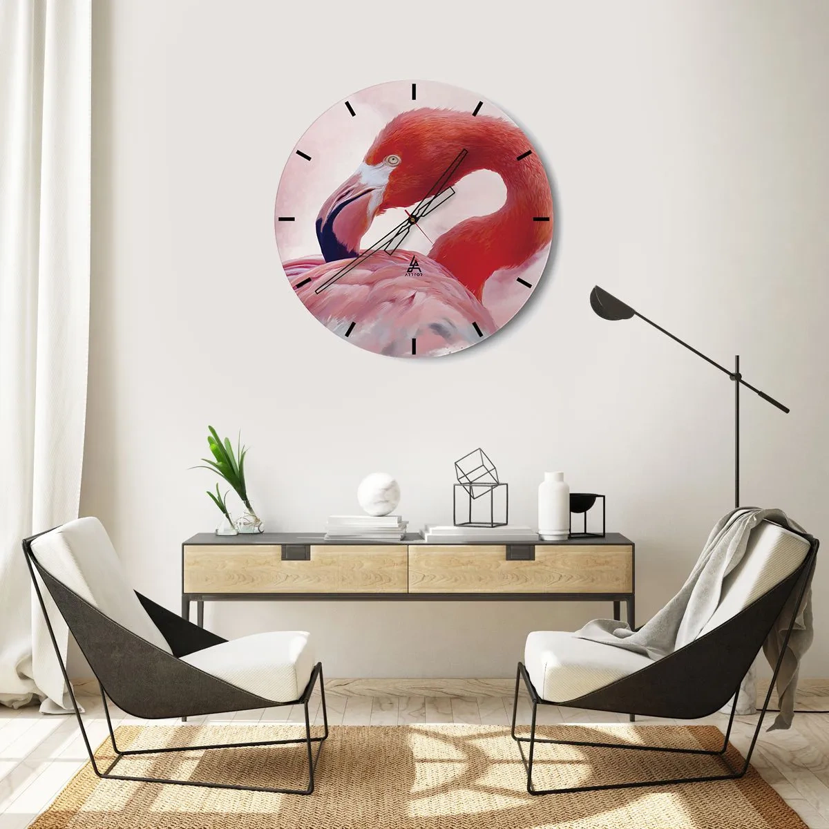 Horloge murale - Pendule murale - Beauté des oiseaux - 40x40 cm