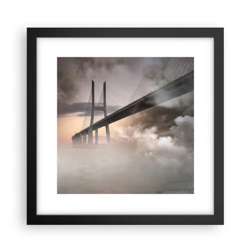 Affiche dans un cadre noir - Poster - Sur la rivière qui n'existe pas - 30x30 cm