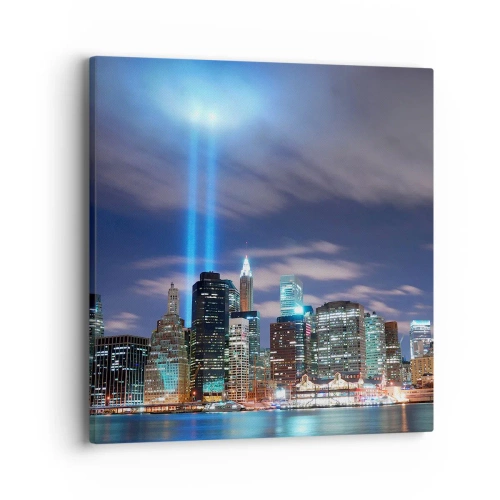 Impression sur toile - Image sur toile - Atteindre le ciel avec la lumière - 40x40 cm