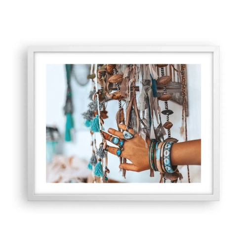 Affiche dans un cadre blanc - Poster - Trésor local - 50x40 cm