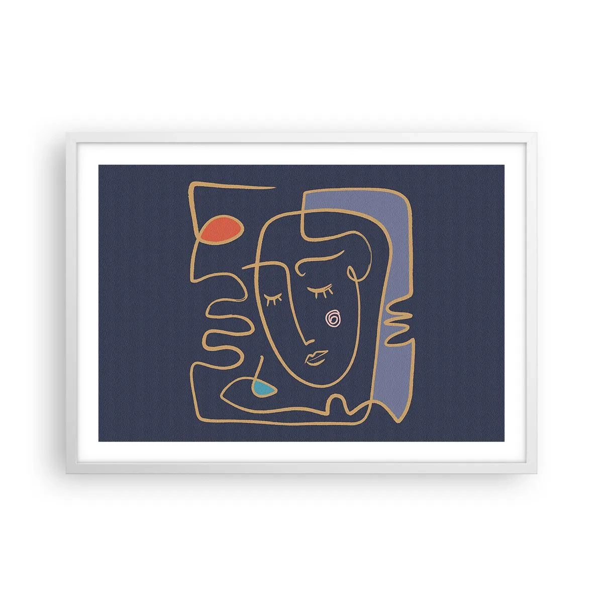 Affiche dans un cadre blanc - Poster - En réflexion - 70x50 cm