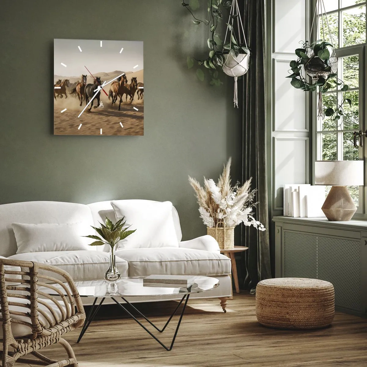 Horloge murale - Pendule murale - Libre comme le vent - 40x40 cm