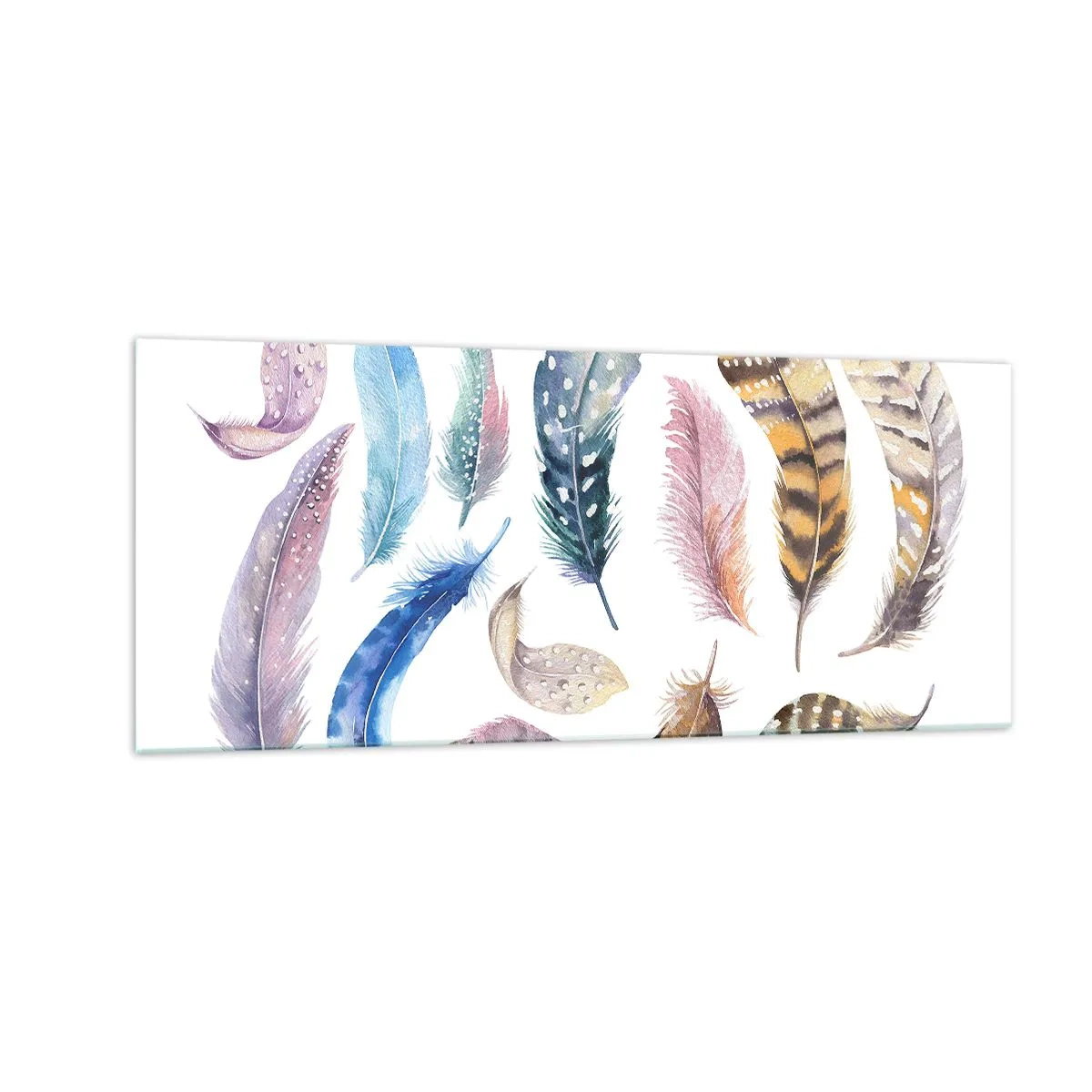 Impression sur verre - Image sur verre - Léger, bariolé et multicolore - 100x40 cm