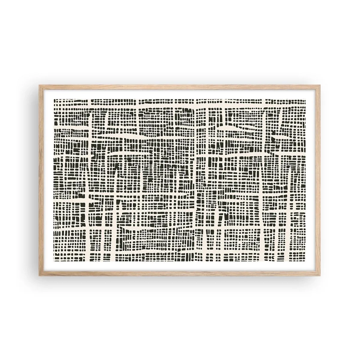 Affiche dans un chêne clair - Poster - Composition tissée - 91x61 cm