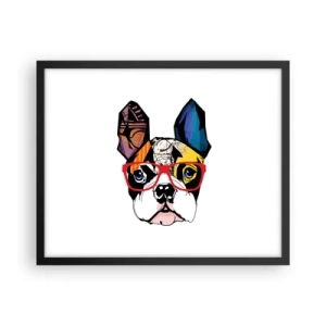 Affiche dans un cadre noir - Poster - Intellectuel - 50x40 cm