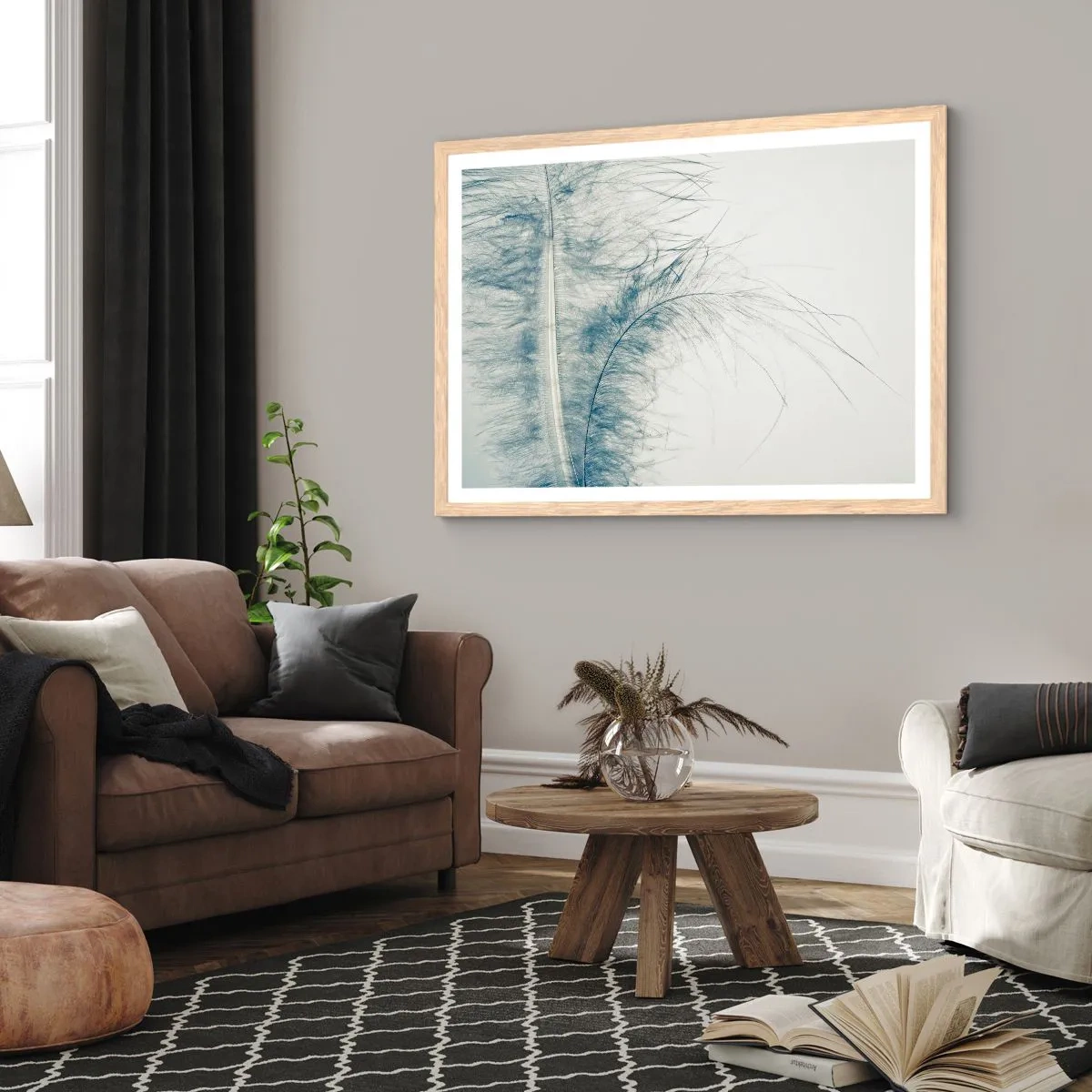 Affiche dans un chêne clair - Poster - Les sept natures - 100x70 cm