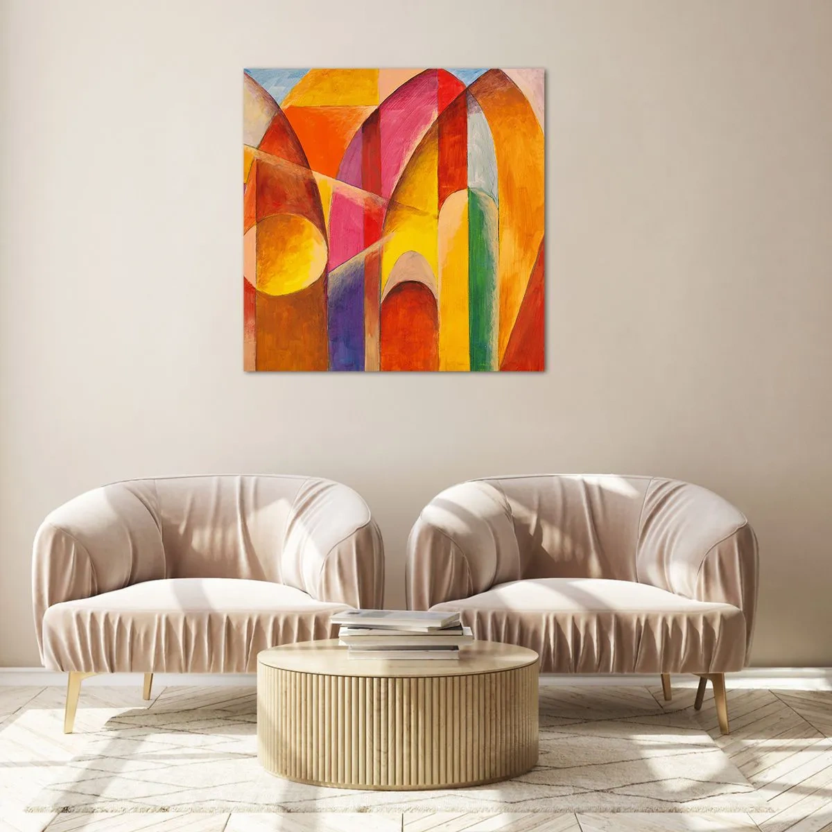 Impression sur verre - Image sur verre - Cathédrale du soleil - 70x70 cm