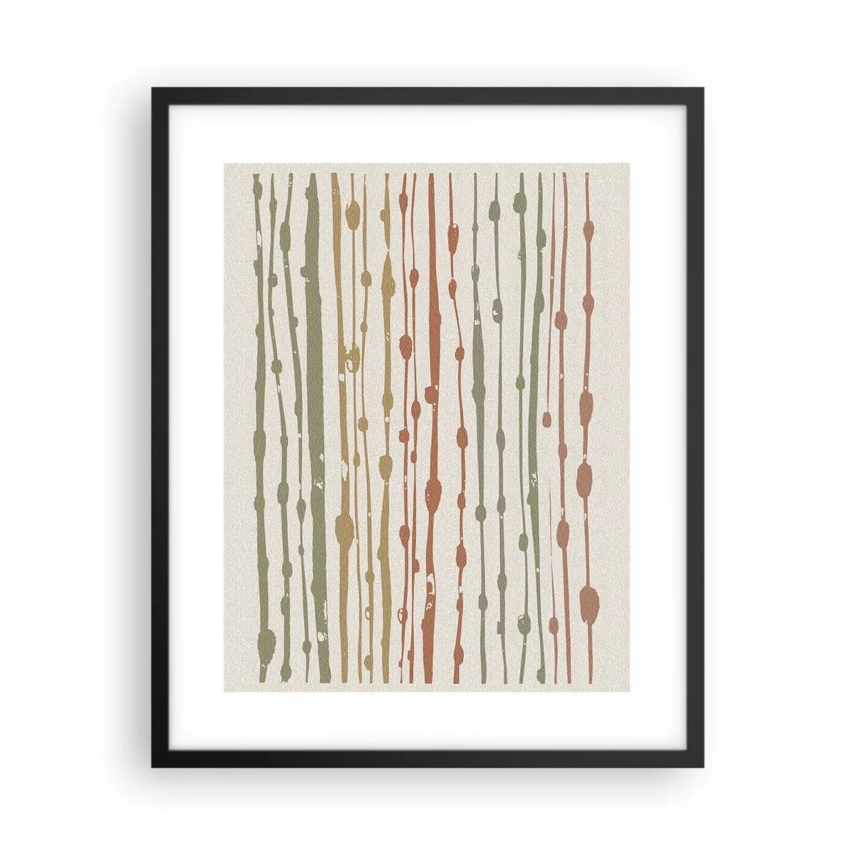 Affiche dans un cadre noir - Poster - Notation musicale des couleurs - 40x50 cm