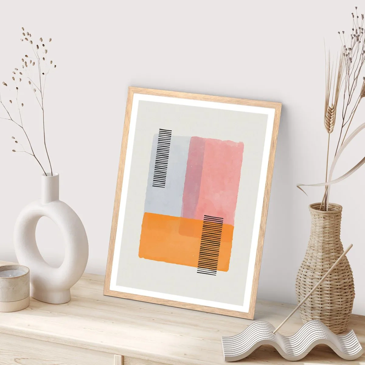 Affiche dans un chêne clair - Poster - D'un coin à l'autre - 70x100 cm