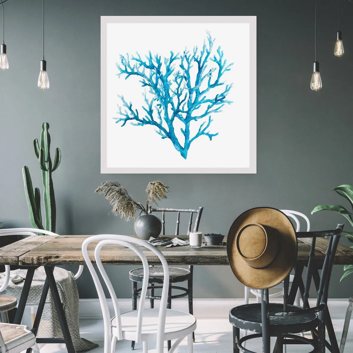 Affiche - Poster - Filigrane nautique - 30x30 cm