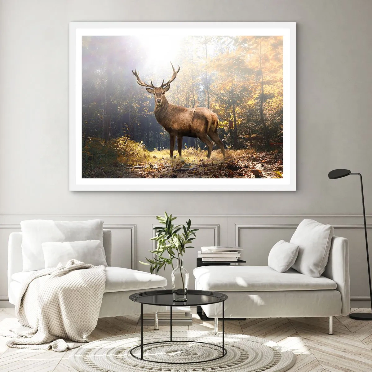 Affiche dans un cadre blanc - Poster - Toute sa majesté - 50x40 cm