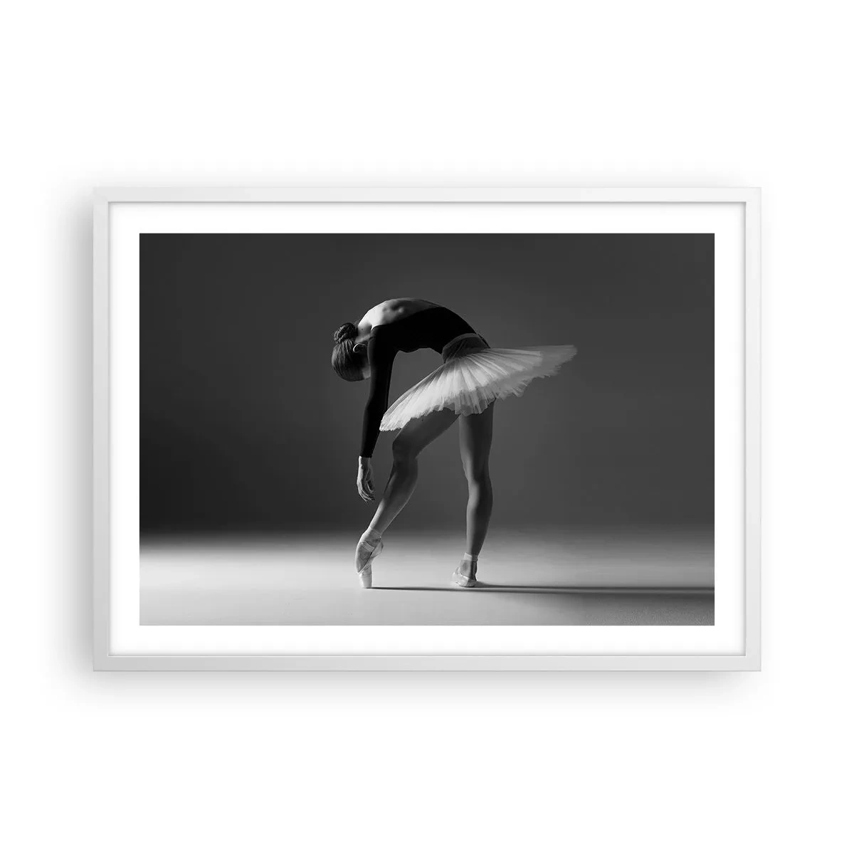 Affiche dans un cadre blanc - Poster - Belle ballerine - 70x50 cm