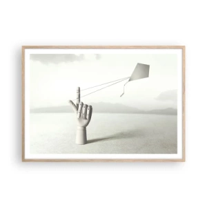 Affiche dans un chêne clair - Poster - Épreuve de force - 100x70 cm