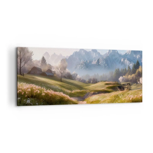 Impression sur toile - Image sur toile - Vallée idyllique - 100x40 cm
