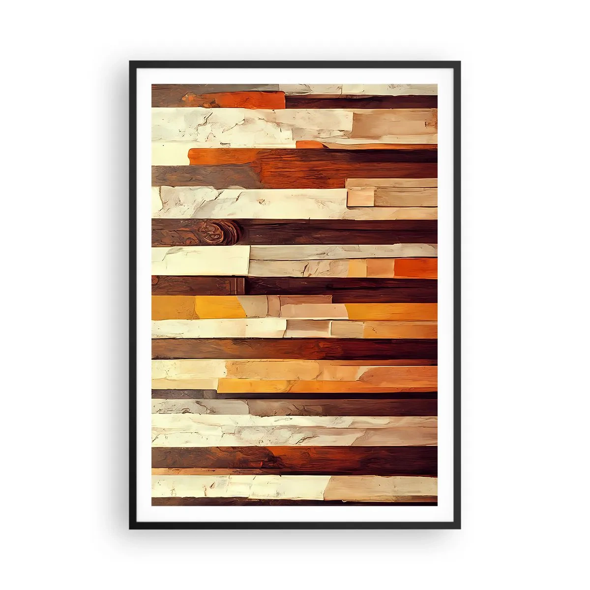 Affiche dans un cadre noir - Poster - Hymne des arbres forestiers - 70x100 cm