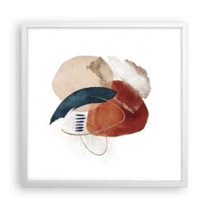 Affiche dans un cadre blanc - Poster - Composition ovale - 50x50 cm
