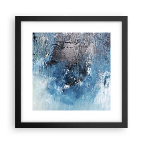 Affiche dans un cadre noir - Poster - Rhapsodie en bleu - 30x30 cm