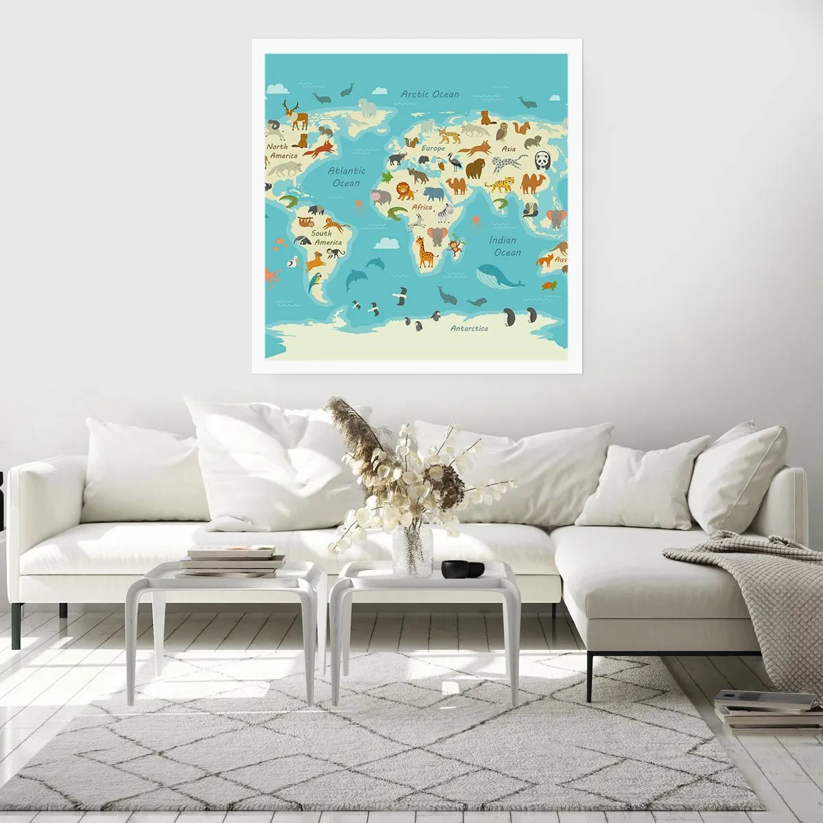 Affiche - Poster - De bons voisins - 50x50 cm