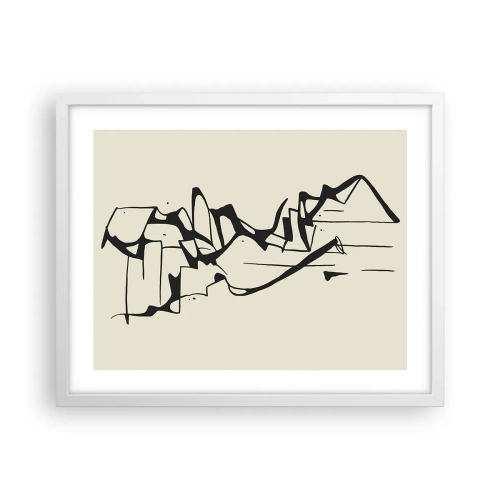 Affiche dans un cadre blanc - Poster - Peut-être un paysage - 50x40 cm